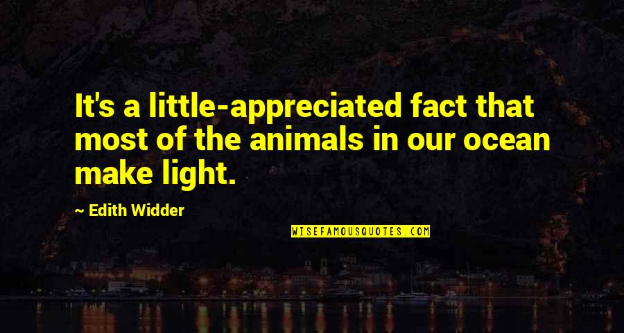 Onenurseatatime Quotes By Edith Widder: It's a little-appreciated fact that most of the