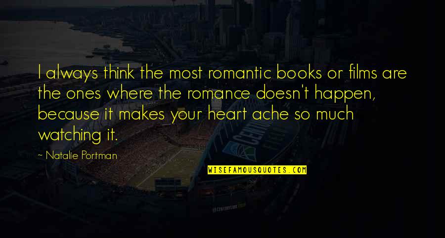 Ones Because Quotes By Natalie Portman: I always think the most romantic books or Ones Because Quotes By Natalie Portman: I always think the most romantic books or