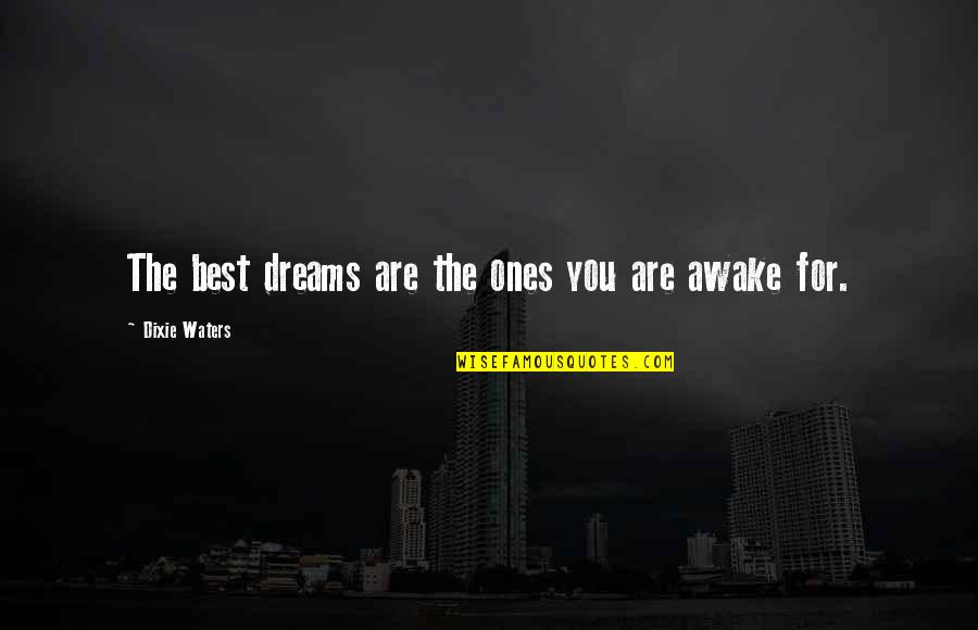 Ones For Best Quotes By Dixie Waters: The best dreams are the ones you are