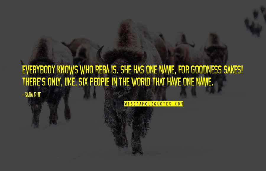 One's Name Quotes By Sara Rue: Everybody knows who Reba is. She has one