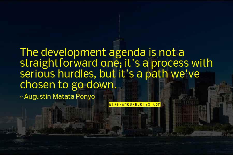 One's Path Quotes By Augustin Matata Ponyo: The development agenda is not a straightforward one;