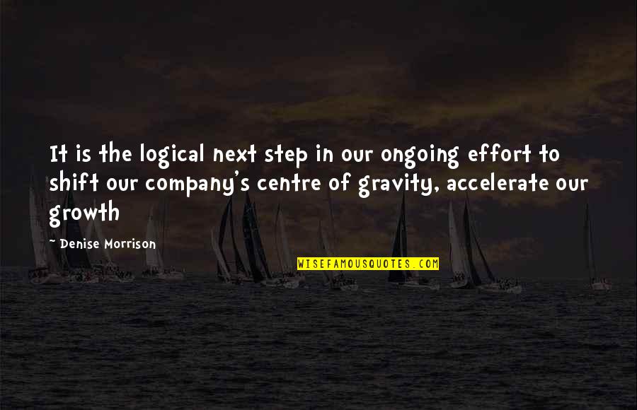 Ongoing Quotes By Denise Morrison: It is the logical next step in our Ongoing Quotes By Denise Morrison: It is the logical next step in our