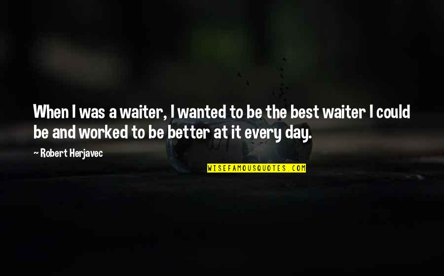 Onii Chan Quotes By Robert Herjavec: When I was a waiter, I wanted to