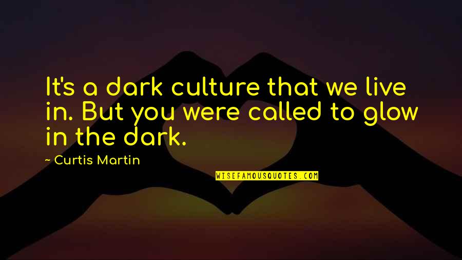 Onit Like Quotes By Curtis Martin: It's a dark culture that we live in.