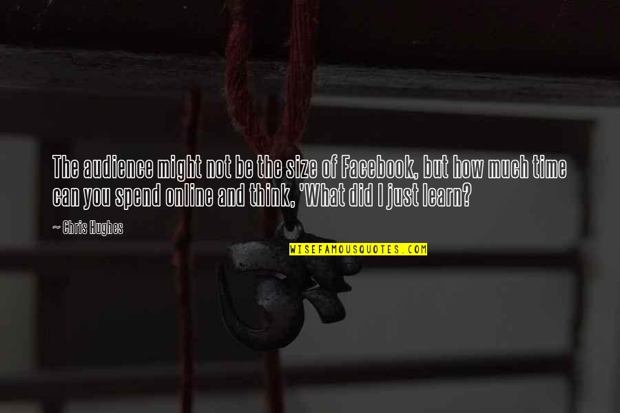 Online But Quotes By Chris Hughes: The audience might not be the size of