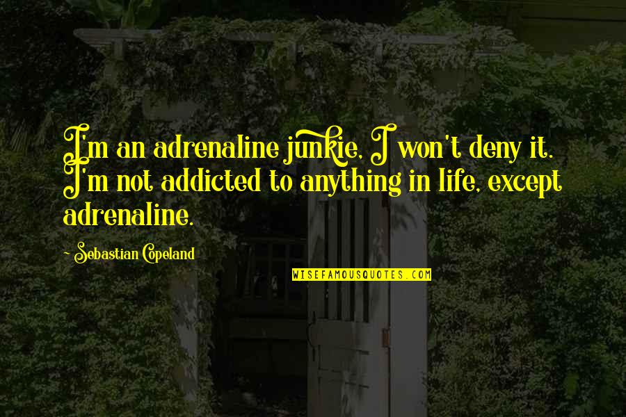 Online Games Tagalog Quotes By Sebastian Copeland: I'm an adrenaline junkie, I won't deny it.