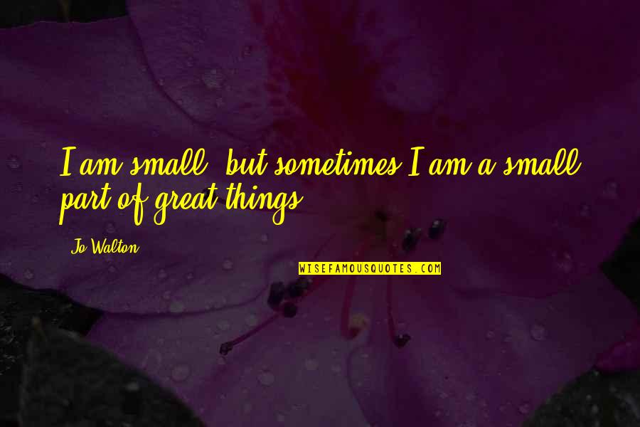 Only Need One Best Friend Quotes By Jo Walton: I am small, but sometimes I am a