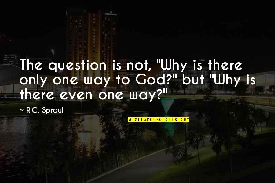 Only One Way Quotes By R.C. Sproul: The question is not, "Why is there only