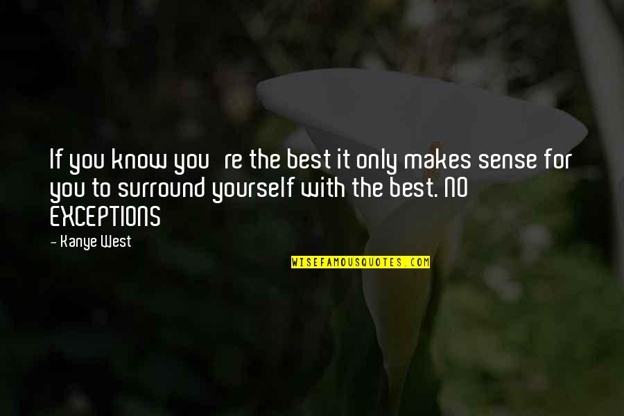 Only You Know Yourself Quotes By Kanye West: If you know you're the best it only