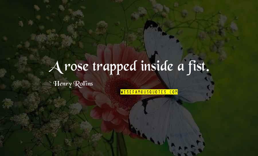 Onrustig Slapen Quotes By Henry Rollins: A rose trapped inside a fist.