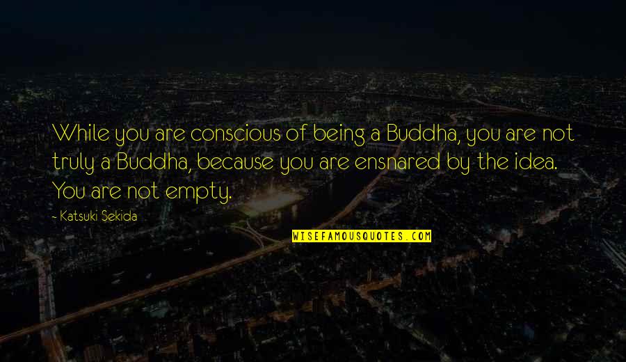 Onscreen Quotes By Katsuki Sekida: While you are conscious of being a Buddha,