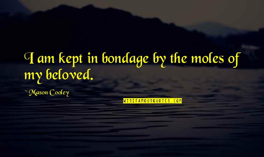 Ontsnap Spellen Quotes By Mason Cooley: I am kept in bondage by the moles Ontsnap Spellen Quotes By Mason Cooley: I am kept in bondage by the moles