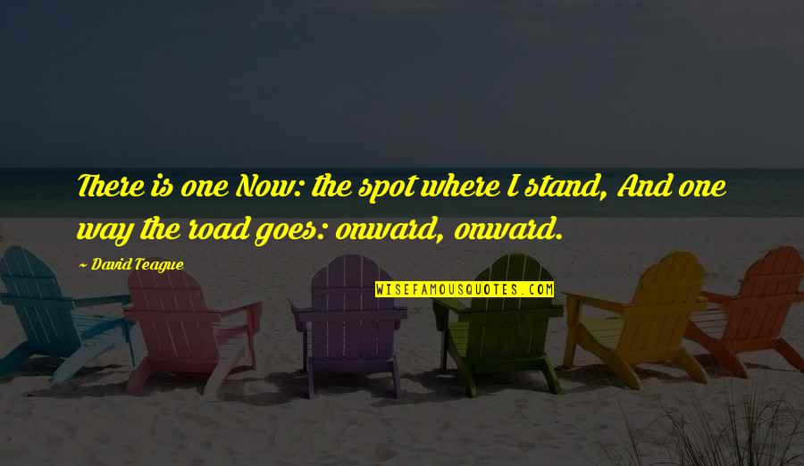 Onward Quotes By David Teague: There is one Now: the spot where I