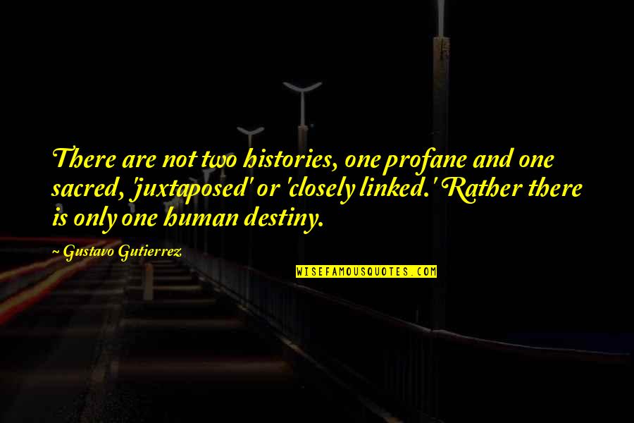 Onzichtbaar Ziek Quotes By Gustavo Gutierrez: There are not two histories, one profane and