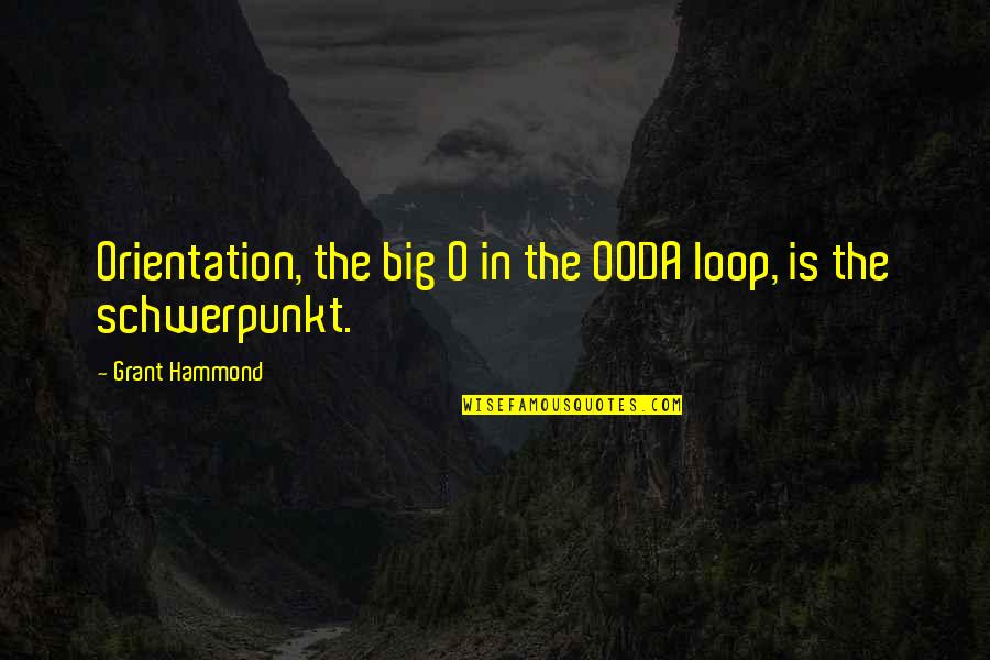 Ooda Loop Quotes By Grant Hammond: Orientation, the big O in the OODA loop,