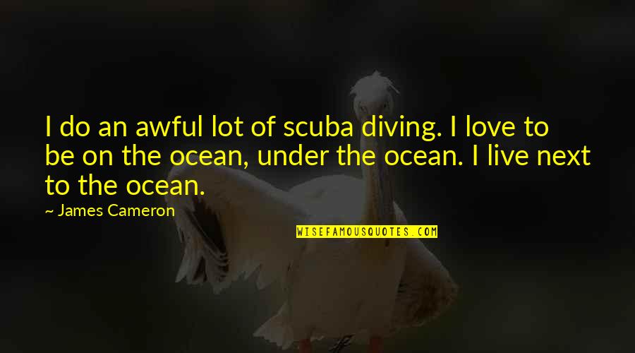 Oogamy Quotes By James Cameron: I do an awful lot of scuba diving. Oogamy Quotes By James Cameron: I do an awful lot of scuba diving.