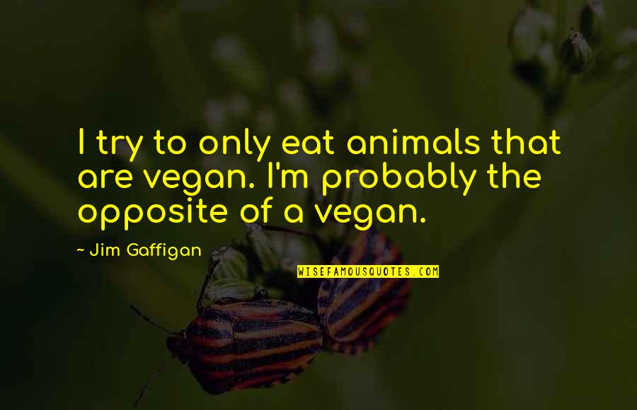 Oorah Quotes By Jim Gaffigan: I try to only eat animals that are
