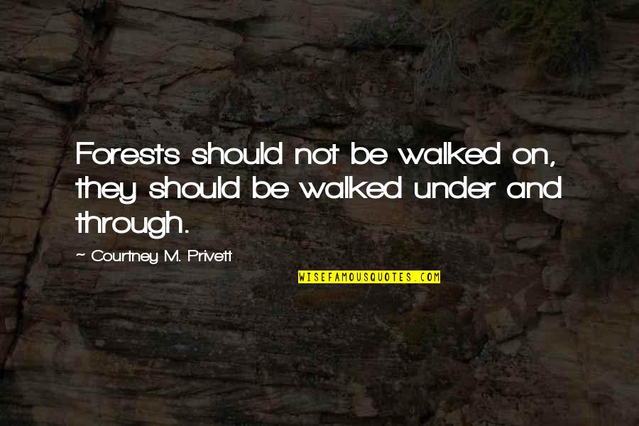 Oosterbeek Gelderland Quotes By Courtney M. Privett: Forests should not be walked on, they should