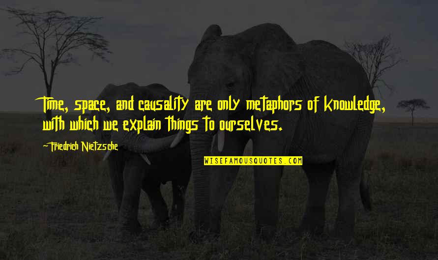 Oosterlinck Tine Quotes By Friedrich Nietzsche: Time, space, and causality are only metaphors of Oosterlinck Tine Quotes By Friedrich Nietzsche: Time, space, and causality are only metaphors of