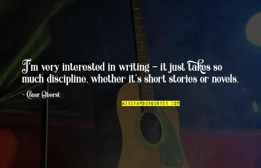 Open Water Swimming Quotes By Conor Oberst: I'm very interested in writing - it just