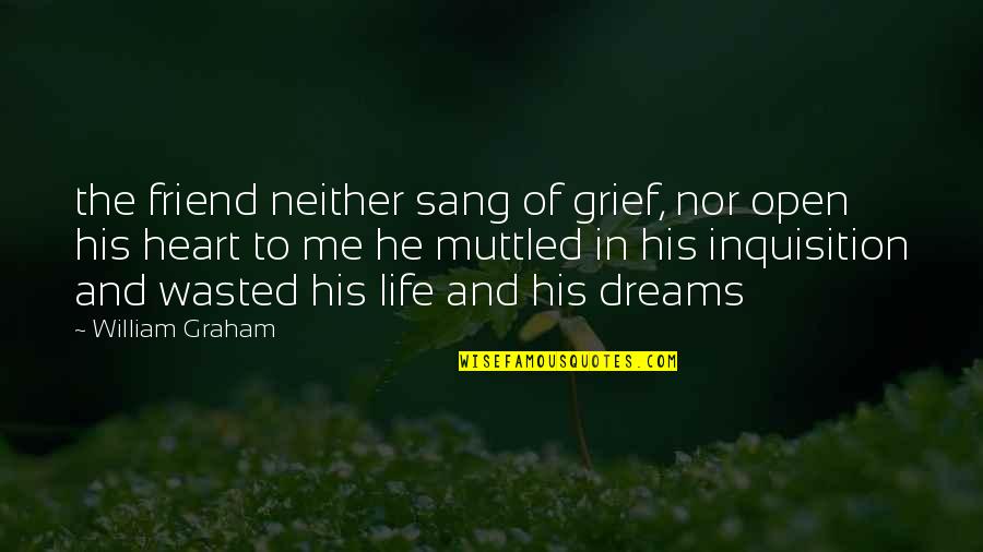 Open Your Heart To Me Quotes By William Graham: the friend neither sang of grief, nor open