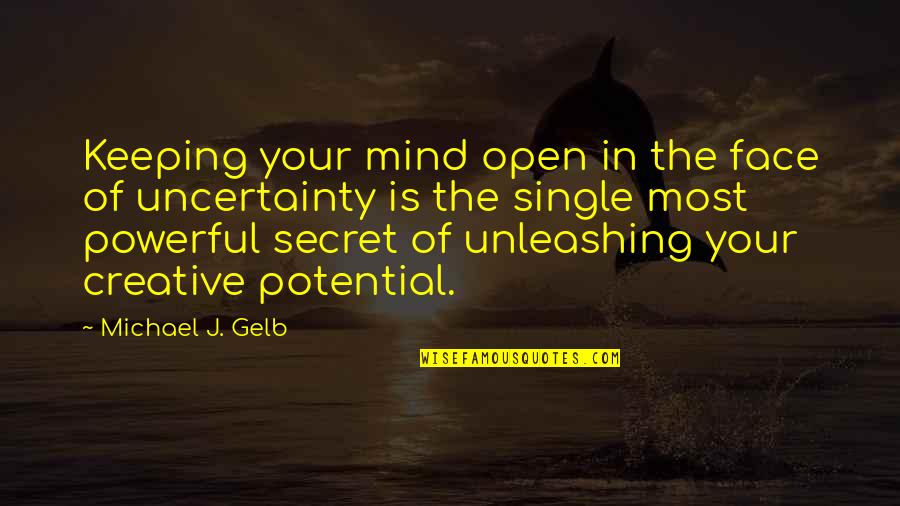 Open Your Mind Quotes By Michael J. Gelb: Keeping your mind open in the face of