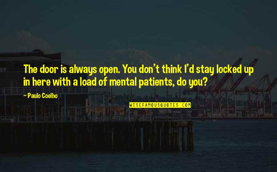 Open'd Quotes By Paulo Coelho: The door is always open. You don't think