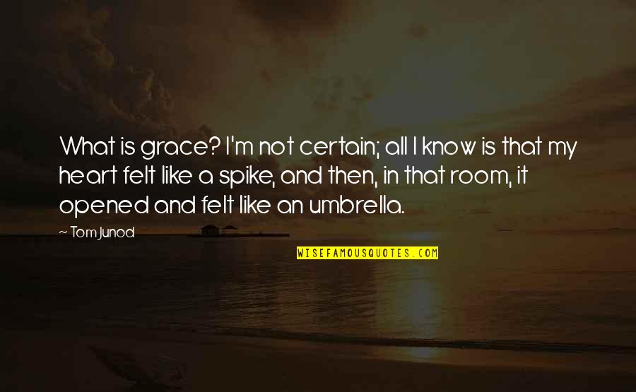 Opened My Heart Quotes By Tom Junod: What is grace? I'm not certain; all I