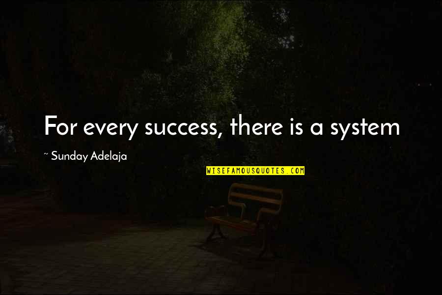 Opening Can Of Worms Quotes By Sunday Adelaja: For every success, there is a system