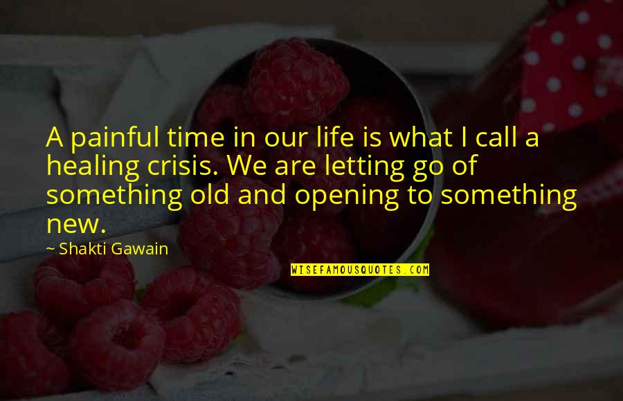 Opening Quotes By Shakti Gawain: A painful time in our life is what
