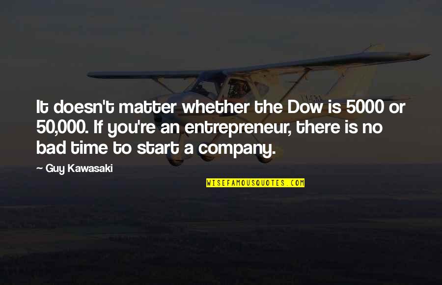 Opening Up To New Experiences Quotes By Guy Kawasaki: It doesn't matter whether the Dow is 5000