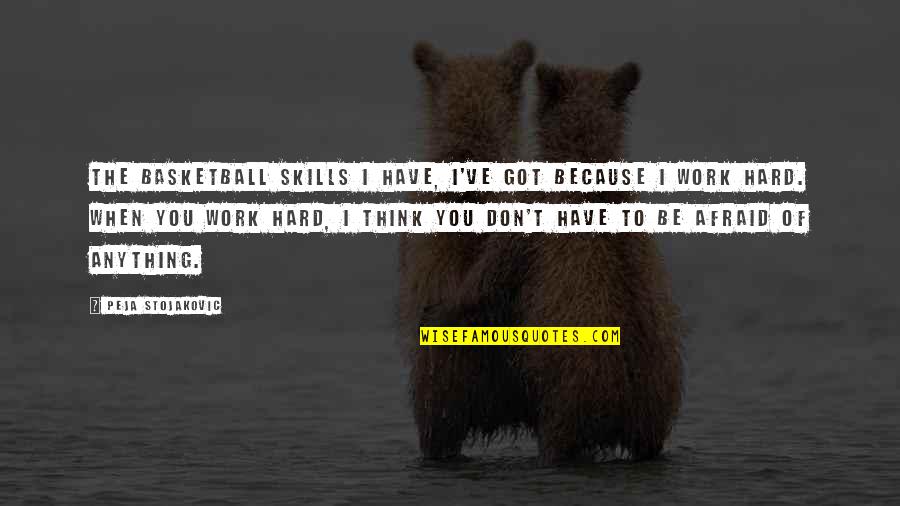 Operadores Verofuncionais Quotes By Peja Stojakovic: The basketball skills I have, I've got because Operadores Verofuncionais Quotes By Peja Stojakovic: The basketball skills I have, I've got because