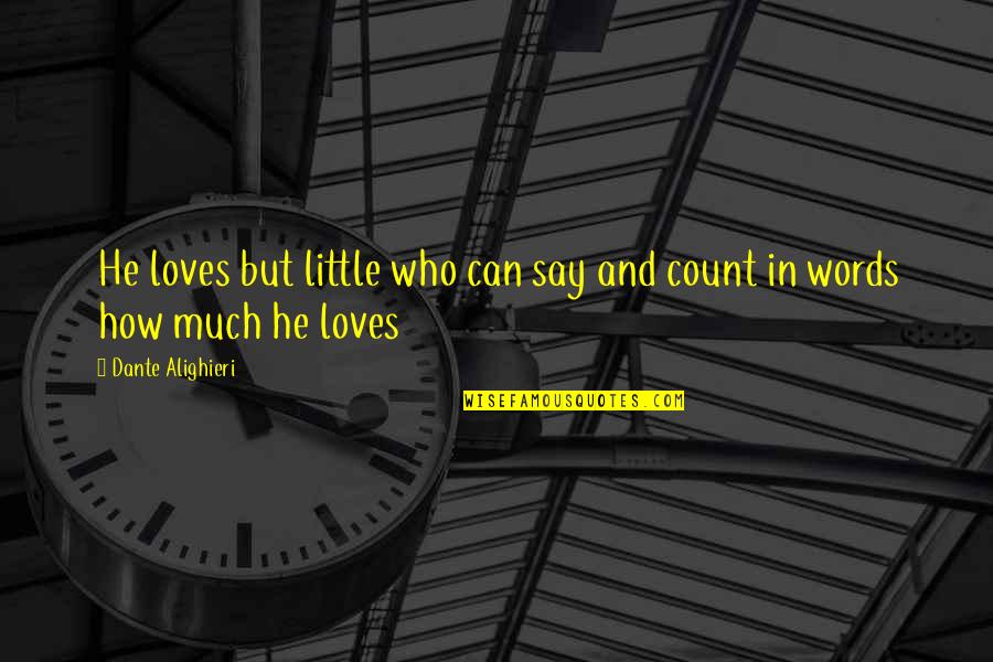 Operation Theatre Technician Quotes By Dante Alighieri: He loves but little who can say and