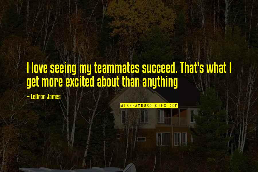 Oppiestoep Quotes By LeBron James: I love seeing my teammates succeed. That's what