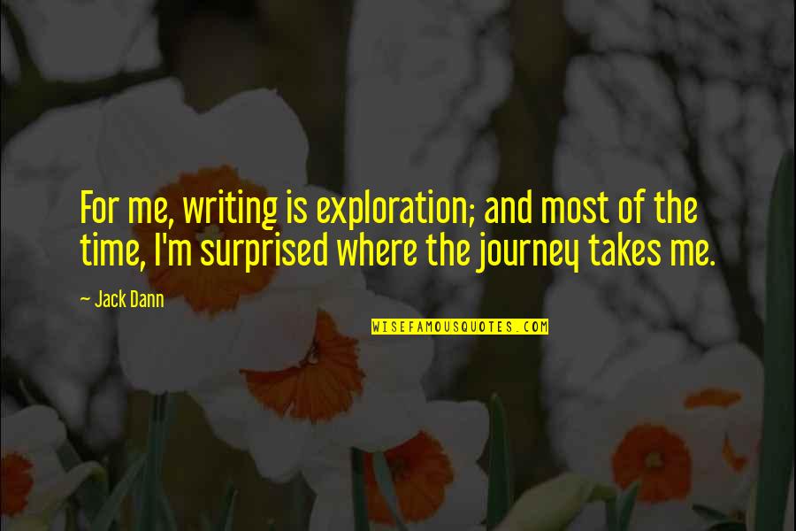 Oppisition Quotes By Jack Dann: For me, writing is exploration; and most of