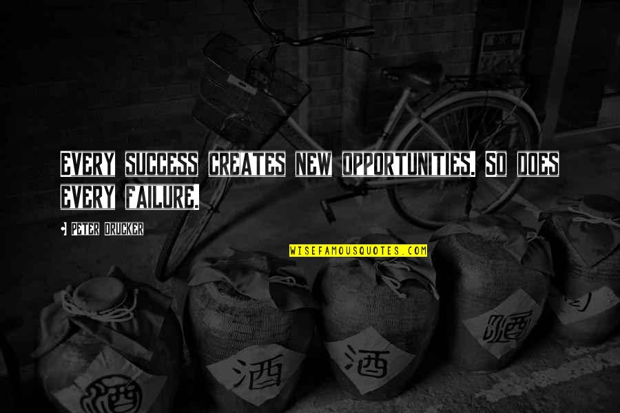 Opportunity And Failure Quotes By Peter Drucker: Every success creates new opportunities. So does every