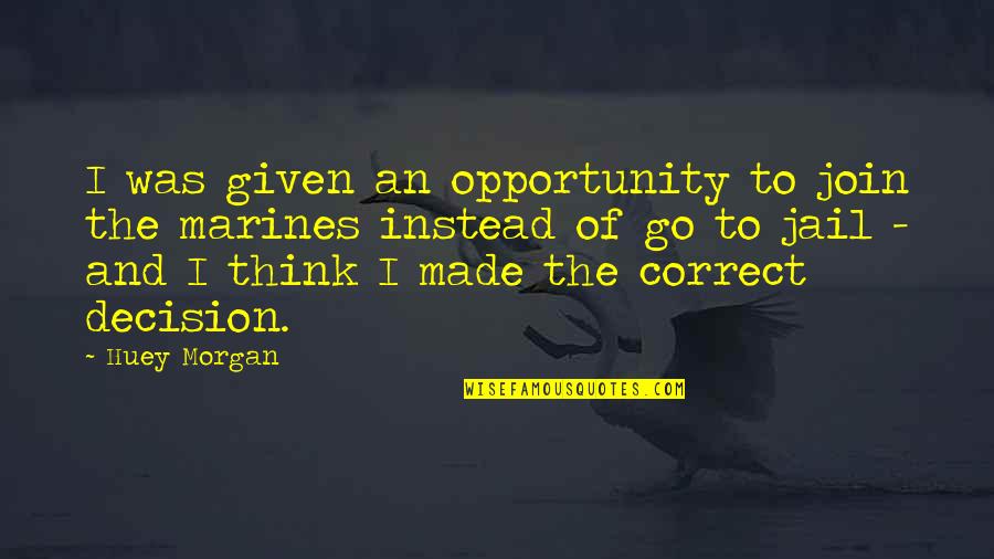 Opportunity Given Quotes By Huey Morgan: I was given an opportunity to join the