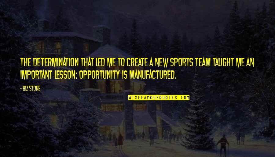 Opportunity In Sports Quotes By Biz Stone: The determination that led me to create a