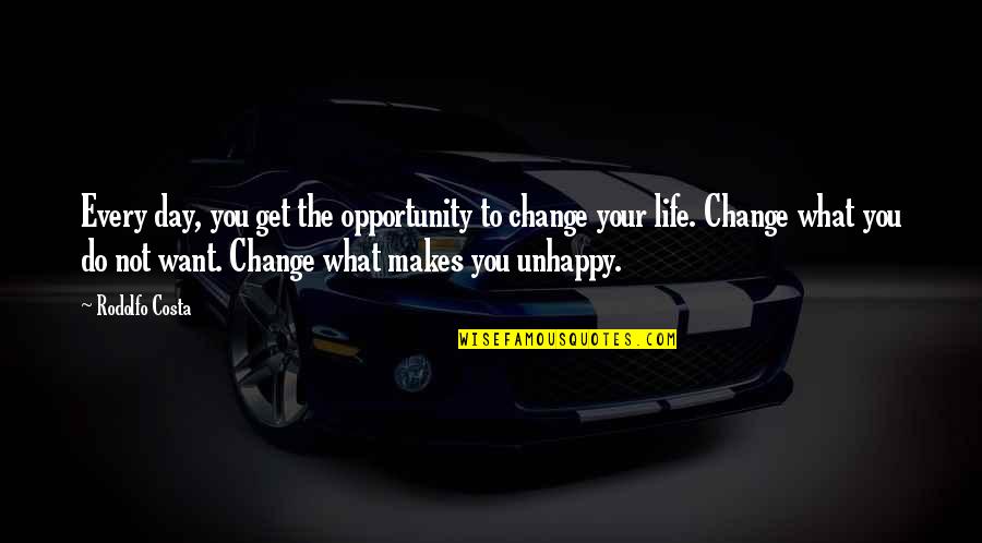 Opportunity To Change Quotes By Rodolfo Costa: Every day, you get the opportunity to change