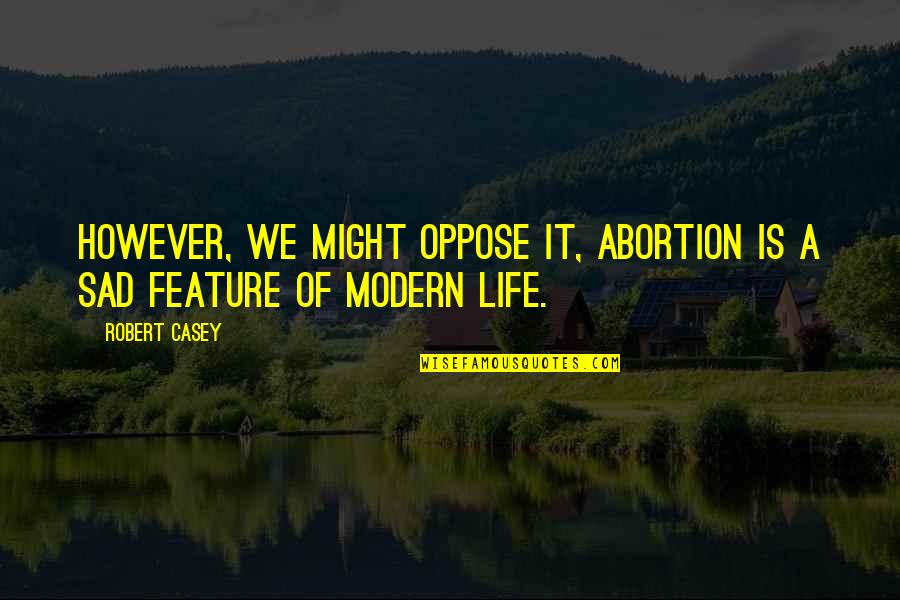 Oppose Abortion Quotes By Robert Casey: However, we might oppose it, abortion is a