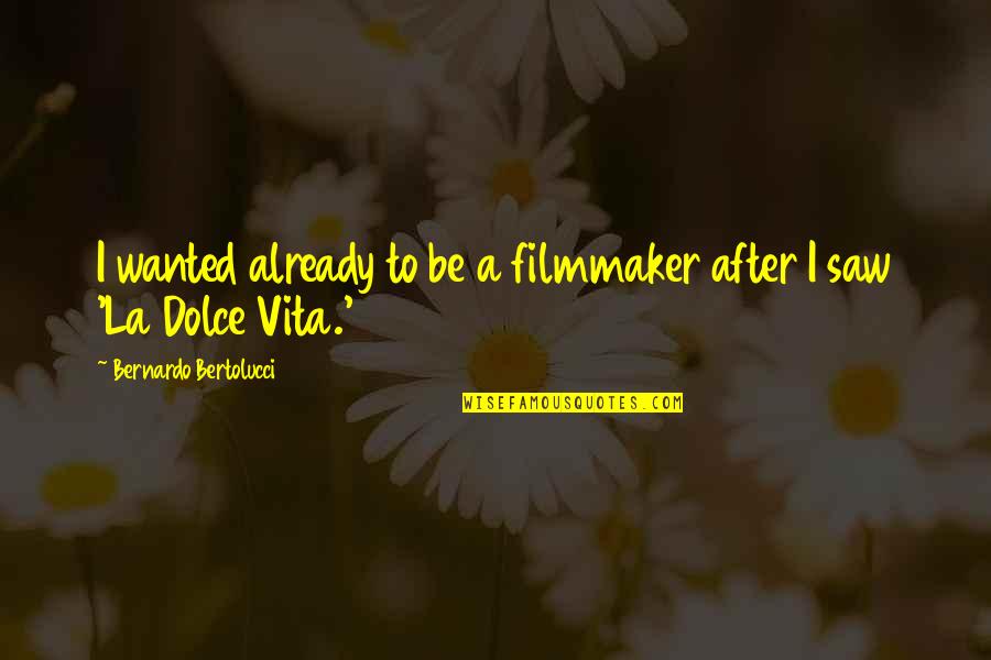 Opposing Famous Quotes By Bernardo Bertolucci: I wanted already to be a filmmaker after Opposing Famous Quotes By Bernardo Bertolucci: I wanted already to be a filmmaker after