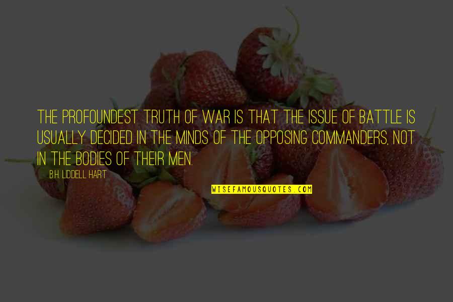 Opposing Quotes By B.H. Liddell Hart: The profoundest truth of war is that the