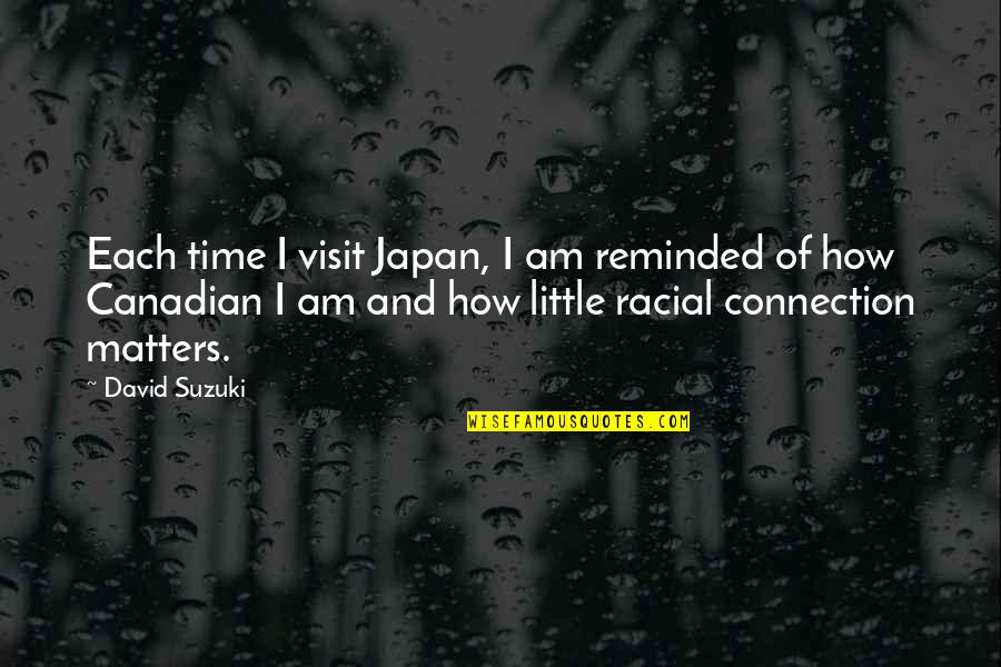 Opravdu Velk Quotes By David Suzuki: Each time I visit Japan, I am reminded Opravdu Velk Quotes By David Suzuki: Each time I visit Japan, I am reminded