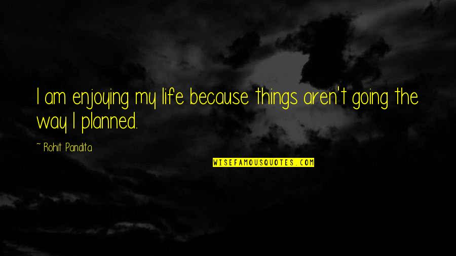 Optimism Life Quotes By Rohit Pandita: I am enjoying my life because things aren't