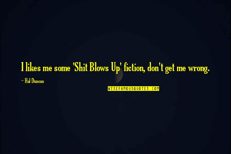 Opulento Sinonimo Quotes By Hal Duncan: I likes me some 'Shit Blows Up' fiction,