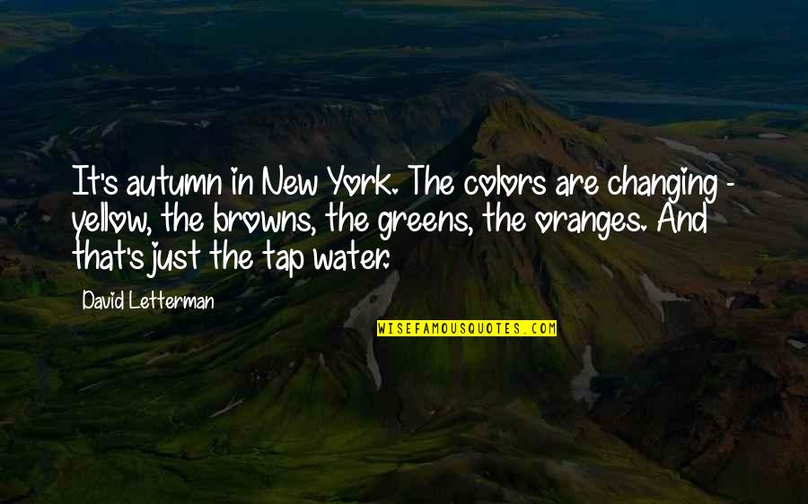 Oranges Quotes By David Letterman: It's autumn in New York. The colors are