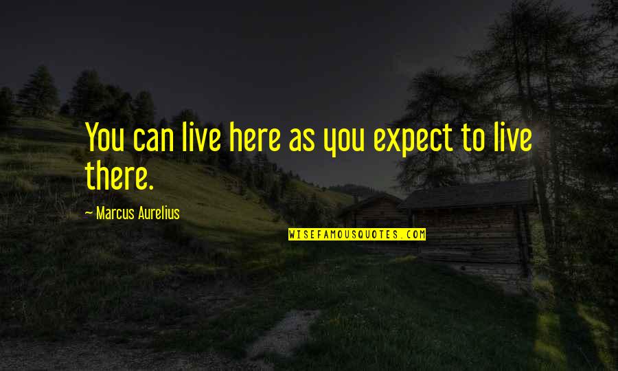 Orco Paving Quotes By Marcus Aurelius: You can live here as you expect to