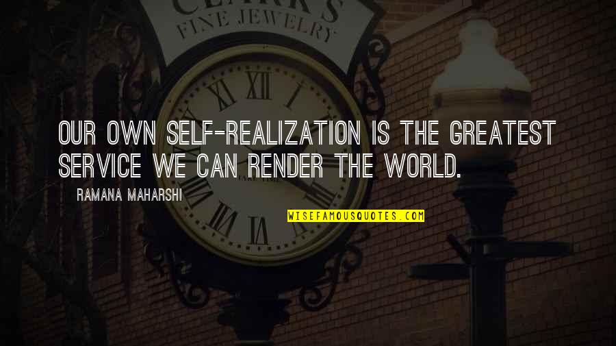 Ordered Crossword Quotes By Ramana Maharshi: Our own self-realization is the greatest service we