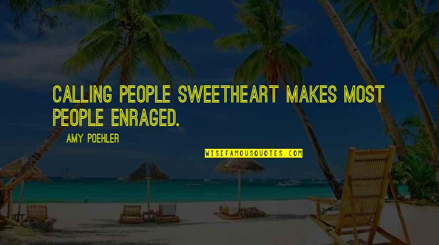 Ordnance Quotes By Amy Poehler: Calling people sweetheart makes most people enraged.