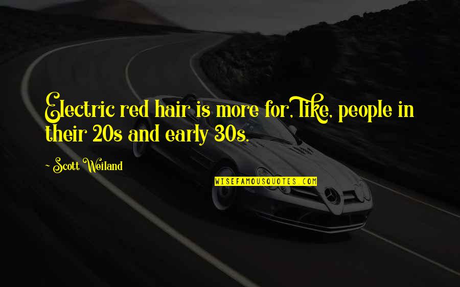 Oreoluwa Quotes By Scott Weiland: Electric red hair is more for, like, people